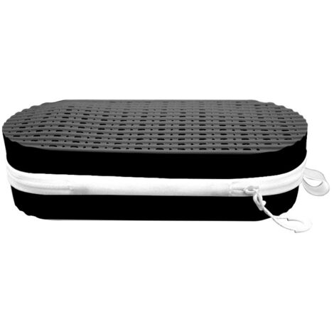 Estuche de silicona para gafas de natación, con orificio de drenaje y cremallera, almacenamiento impermeable para accesorios de natación.
