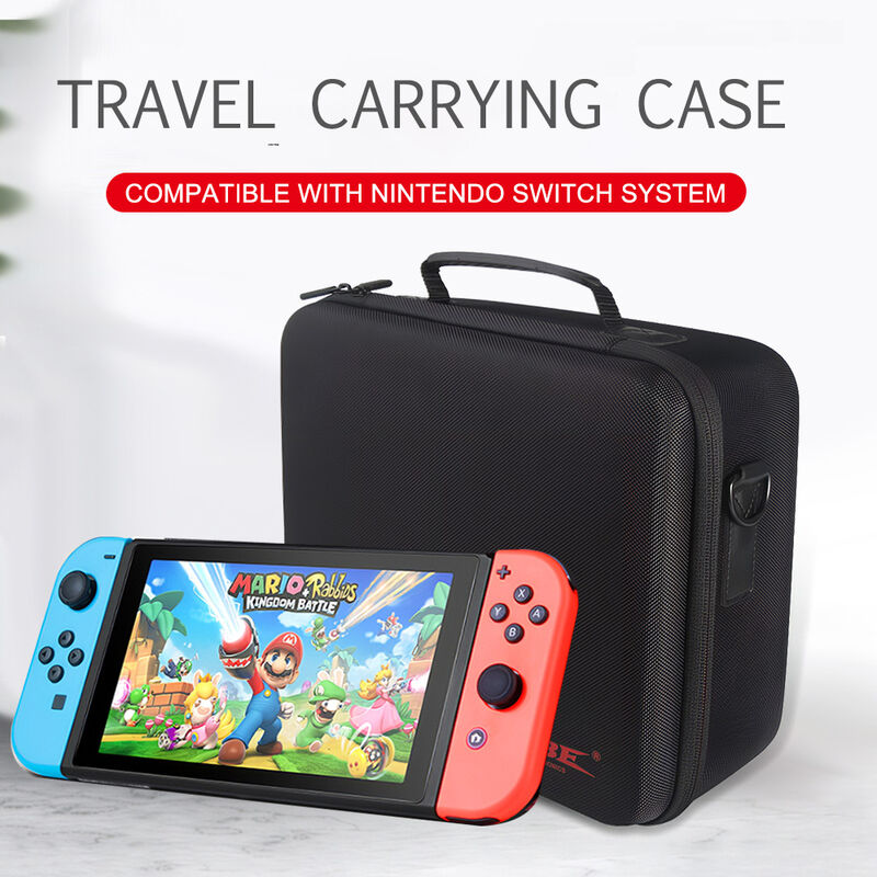 

Estuche de viaje compatible con Nintendo Switch System EVA Hard Shell Handbag para Nintendo Switch Console Joy-Con Controller Accesorios, Negro