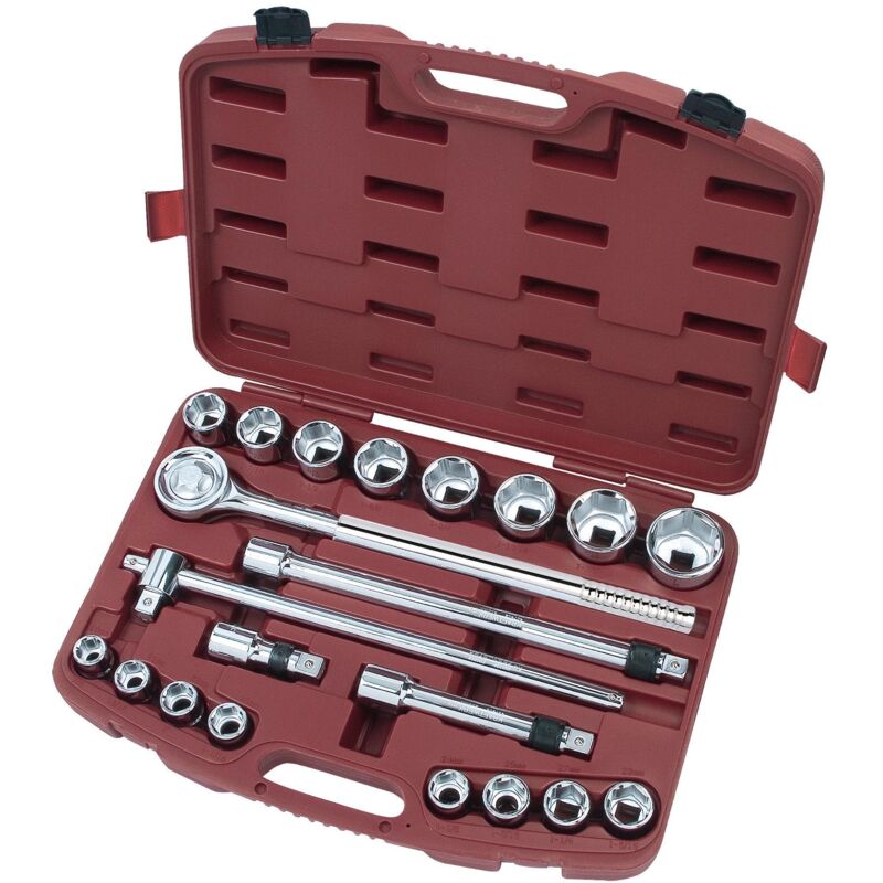 Estuche llaves de vaso 3/4'',carraca ext. 21 pzs.