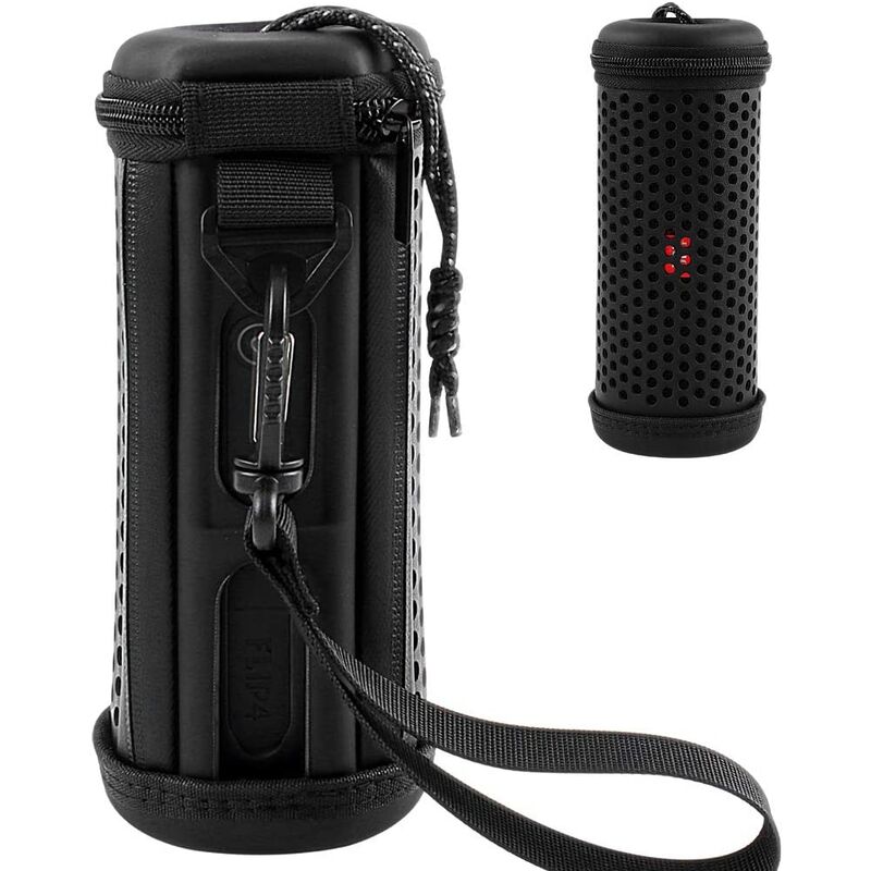 

Estuche protector para JBL Flip 4 Altavoz Bluetooth portátil impermeable, bolsa de almacenamiento de cuero PU con cinturón de mano (no para JBL Flip