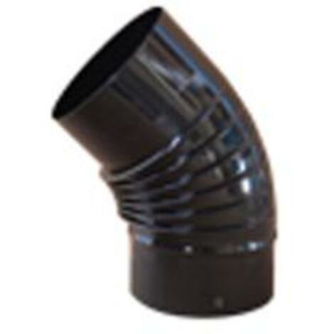 estufa codo vitrificado negro 850º rizado 45º de 125 cv12545(04)