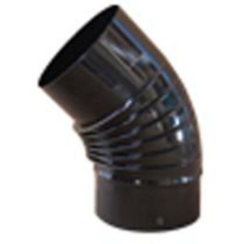 

MIBRICOTIENDA estufa codo vitrificado negro 850º rizado 45º de 125 cv12545(04)