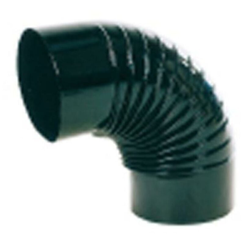 

MIBRICOTIENDA estufa codo vitrificado negro 850º rizado 90º de 125 cv12590(04)