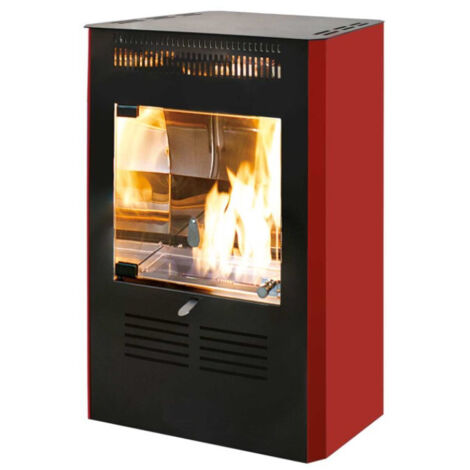 Estufa de bioetanol Ruby Bordeaux 3 kW – vidrio protector, depósito de 4,2 L, diseño alto de 61 cm – ideal para 30 m² – Tecno Air System