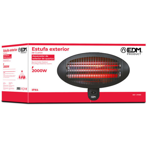 Estufa de Cuarzo de Exterior 2000W EDM