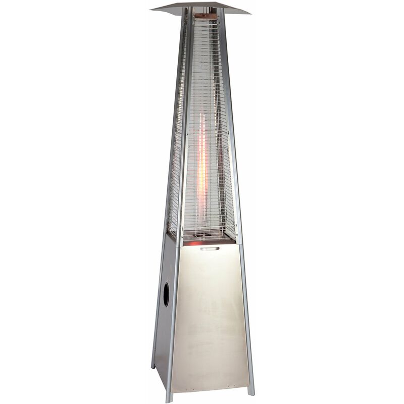 

Mercatools - Estufa de gas butano piramidal de acero inoxidable para terraza 5700 / 9500W
