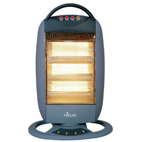 Estufa de halógeno Niklas Classic 1200 W oscilante – interior