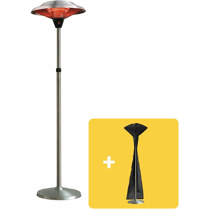 

Estufa de infrarrojos MARS - Estufa de patio halógena eléctrica 2100W, exterior IP44, ajustable - Radiador de jardín / patio / terraza / interior