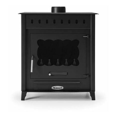 Estufa de Leña 14.3KW - PRENSA STOVE - Teide 2 - Eficiencia 82%, Estetica Contemporanea