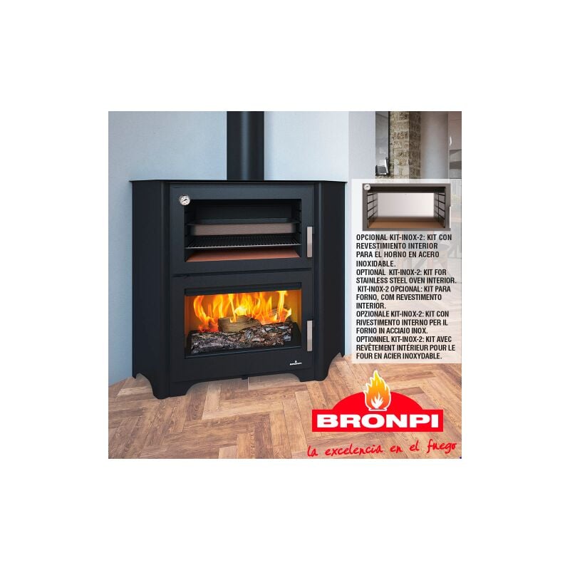 

ESTUFA DE LEÑA CON HORNO MODELO MURANO-R - Bronpi