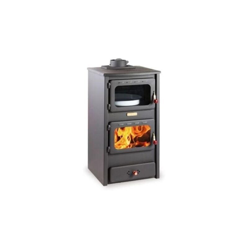 

Estufa de leña con horno, 8.4 kw de potencia de calentamiento, tapa fundida, modelo 'Kupro Lux Oven Cast'