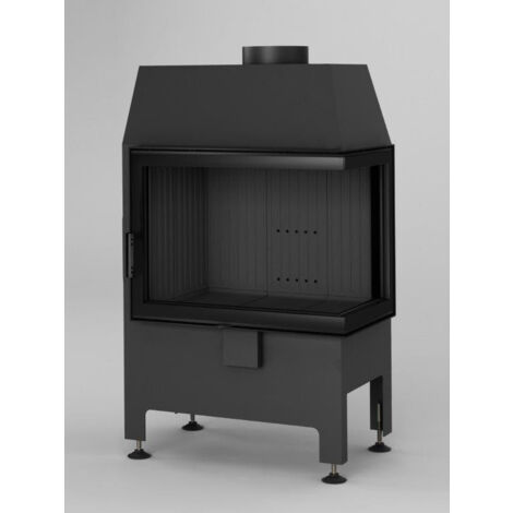 Estufa de leña de esquina Heatro 55L/P negro - 67cm - Ángulo: Derecho