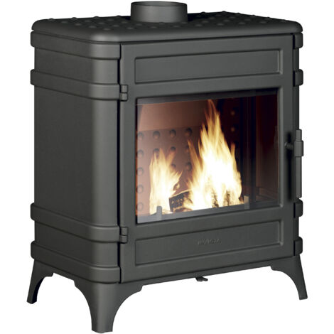 Estufa de leña de hierro fundido antracita 12kw - 9170-44 - invicta -