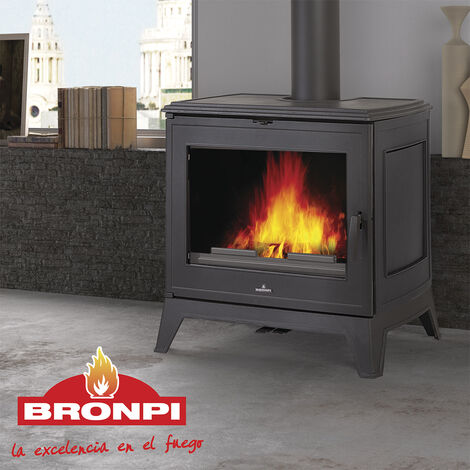 ESTUFA DE LEÑA FUNDICIÓN BRONPI MODELO PRESTON-14 KW