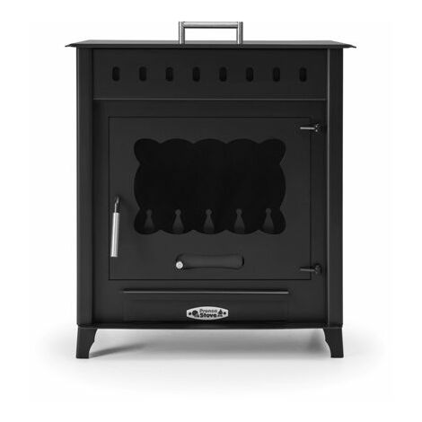 Estufa de Leña - PRENSA STOVE Timanfaya 2 -  14.3KW, Horno, Eficiente y Estilo Sofisticado