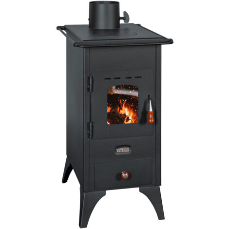 Estufa de leña Prity Mini con placa superior metálica - 5.2 kW, Compacta y Eficiente