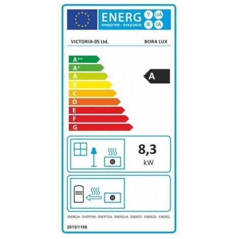 Estufa de Leña Victoria Nero – 6 kW – Diseño Compacto y Elegante – Clase A – Salida de Humos Ø150 mm