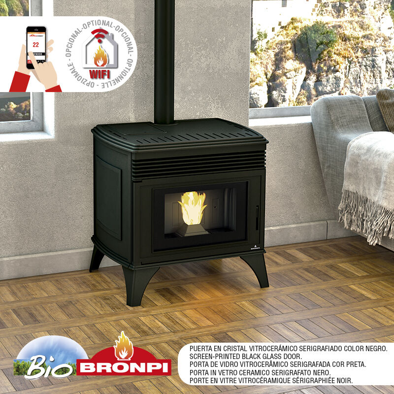 

estufa de pellet modelo nicol 7 kw - Bronpi