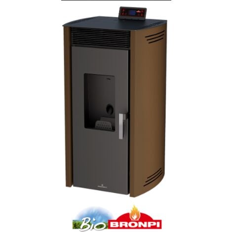 ESTUFA DE PELLET BRONPI MODELO NOA 12 KW COLOR MOKA