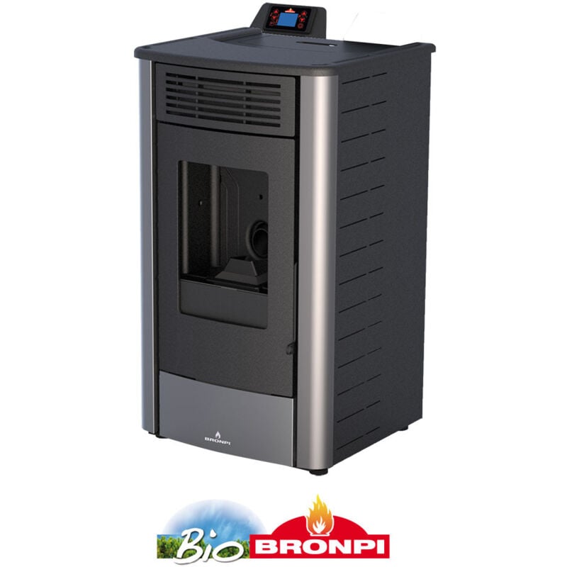 

estufa de pellet modelo rita 9 kw color gris - Bronpi