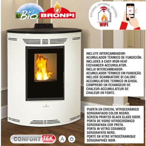 ESTUFA DE PELLET DE RINCON BRONPI MODELO PRINCESA 12 KW