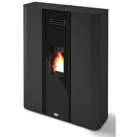 Estufa De Pellet Estanca Eva Calòr Slim DILETTA 901660800 Acabado Negro