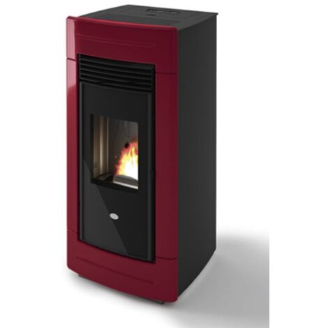 Estufa De Pellet Eva Calòr LAURA 901627900 Acabado Rojo
