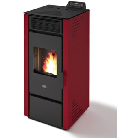 Estufa De Pellet Eva Calòr PAOLA 901683500 Acabado Rojo