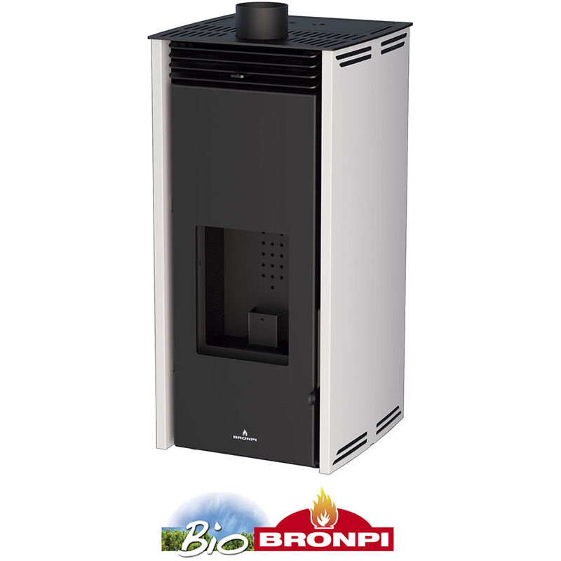 

estufa de pellet sin electricidad modelo free 6 kw marfil - Bronpi