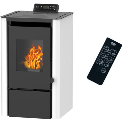 Estufa de pellets de aire Anita 7,6 kW Sannover Blanco