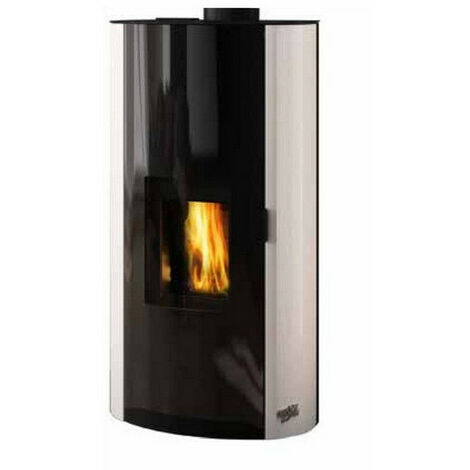 estufa de pellets de leña 9kw negra - 490329noir - godin -