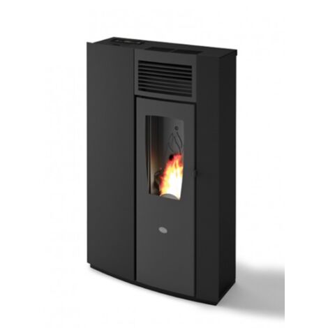 Estufa De Pellets Eva Calòr Slim PERLA 901616900 Acabado Negro