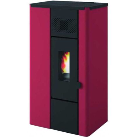 Estufa de pellets Noa 6,3Kw Rojo Punto Fuego Eva Calor