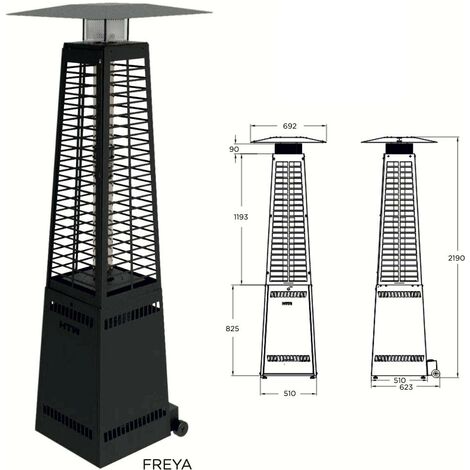 Estufa de pellets para terraza en exterior Freya