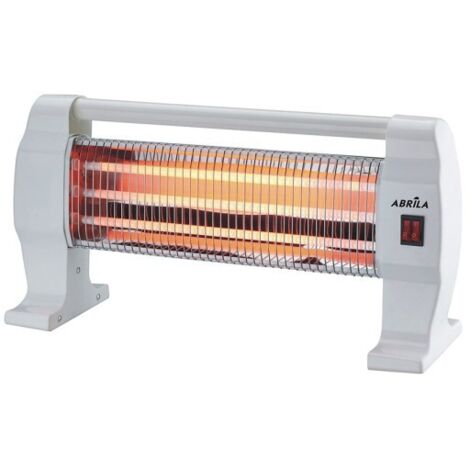 Estufa elect.de cuarzo igneo 1200w blanco 3potencias 3elementos portatil antivuelco 26x50x12 cm