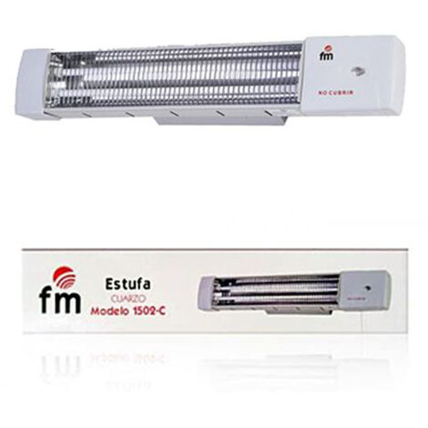 Estufa Eléctrica Cristal de cuarzo 1200W Colocación Pared FM 1502