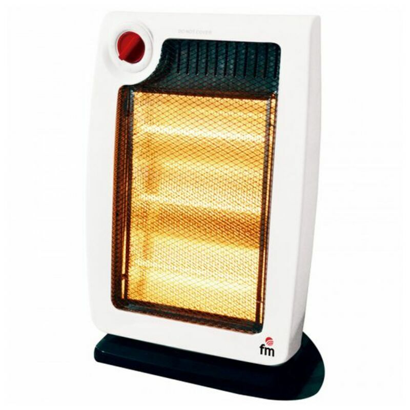 

Estufa Eléctrica Halógena Grupo FM H20 1200W Blanco/negro