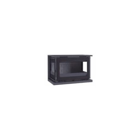 Estufa Leña Para Colgar Cristales a 3 Caras FM Modelo M-173 FK INTERIOR FUNDICION Y CRISTAL SERIGRAFIADO