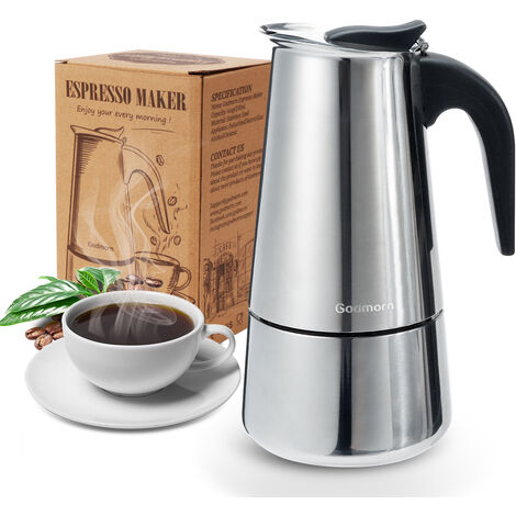 Estufa Máquina de café espresso Moka Pot Percolador Cafetera italiana  300ml/10oz/6 LBTN