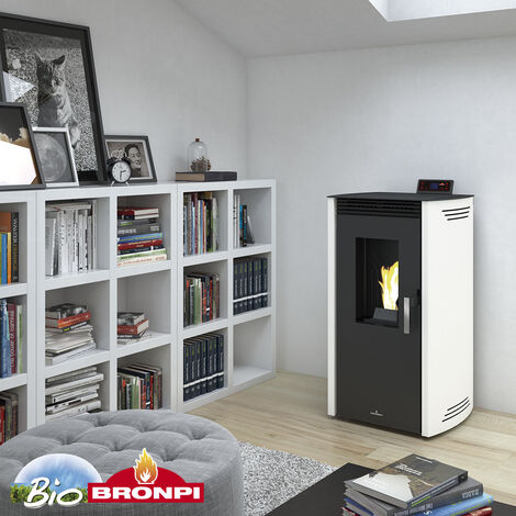 Estufa Pellet Bronpi Noa-Marfil 11KW A+