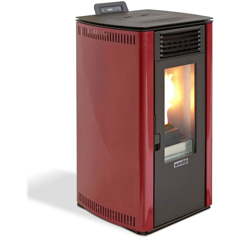 

Mantefer - Estufa de pellet Qlima fiorina 90 s-line rojo 7,45kW 240m3