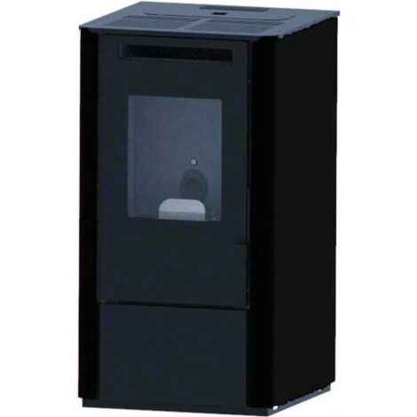 Estufa Punto Fuego Pellet Vania 9,5Kw Negra Gofrada