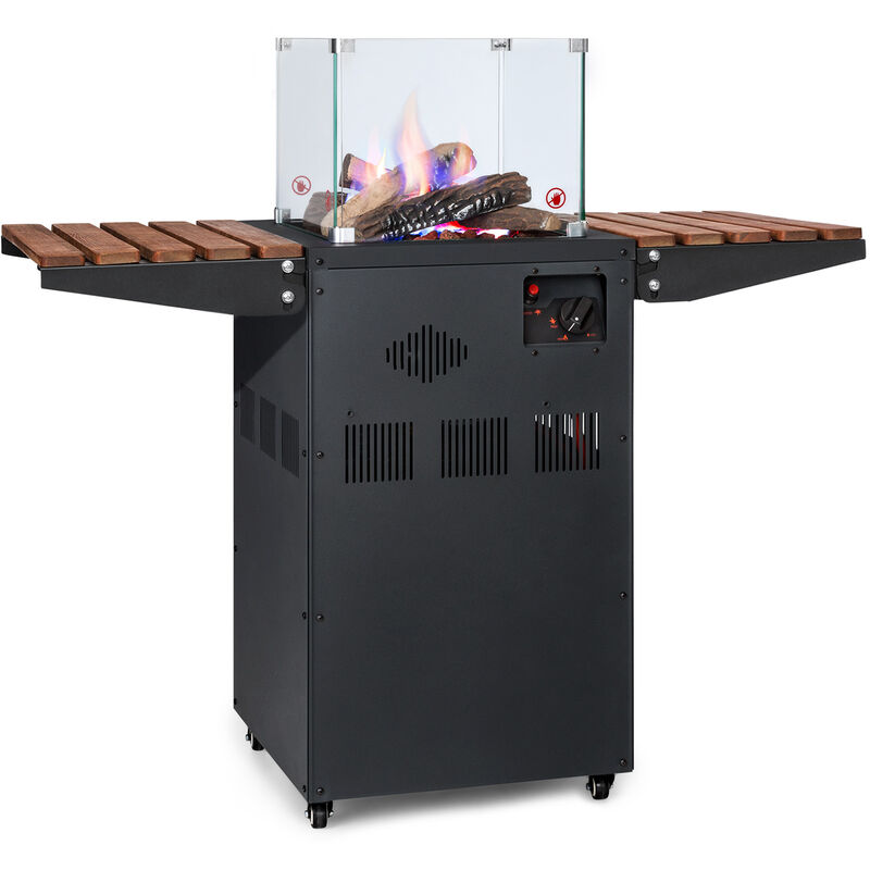 

Estufa radiante de gas Flagranti Plus de 8 kW, mesas laterales, acero inoxidable