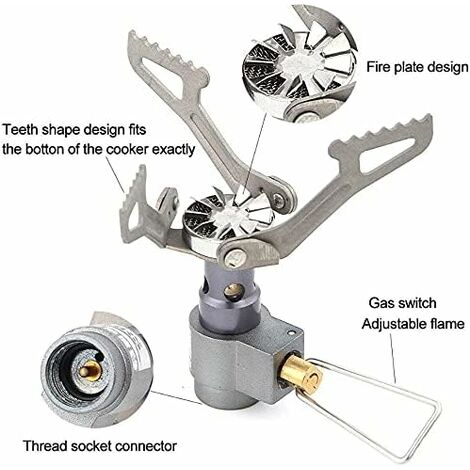 Estufa ultraligera de 26g, estufa de Camping de aleación de titanio, estufas de Gas, cocina al aire libre, Picnic portátil en miniatura