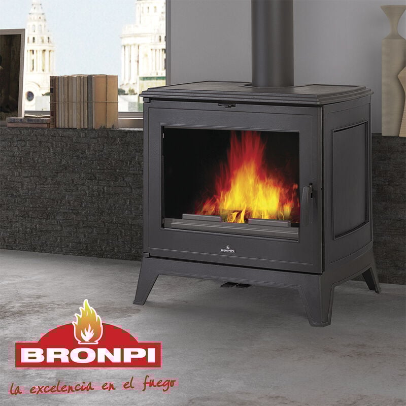 

ESTUFA DE LEÑA FUNDICIÓN MODELO PRESTON-14 KW - Bronpi