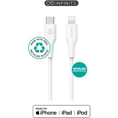 eSTUFF ES602170 cable de conector Lightning 1 m Blanco