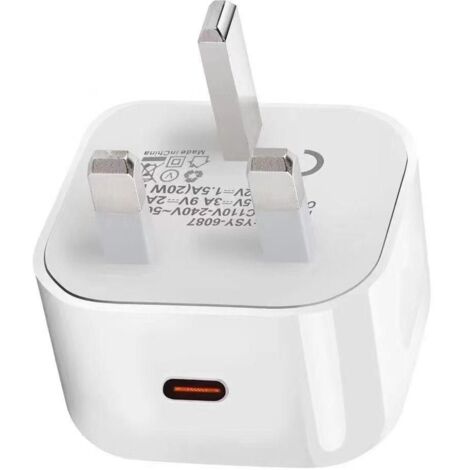 eSTUFF UK PD 20W Heimladegerät 1x USB-C, UK-Stecker, Weiß, ES636026-BULK