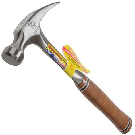 Estwing E16S 16oz Straight Claw Hammer - Leather Grip