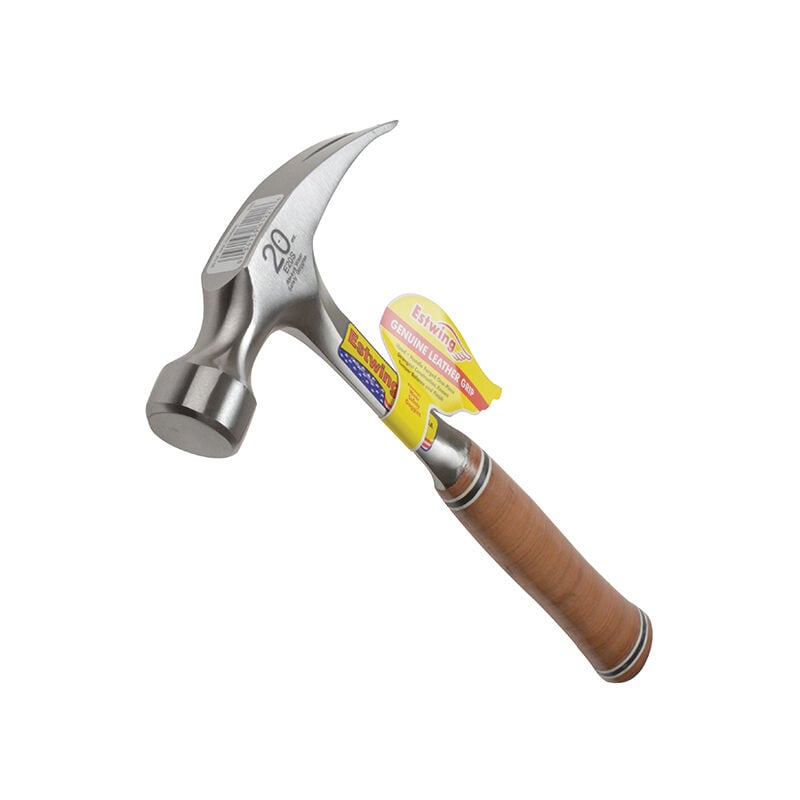 E20S Straight Claw Hammer - Leather Grip 560g (20oz)