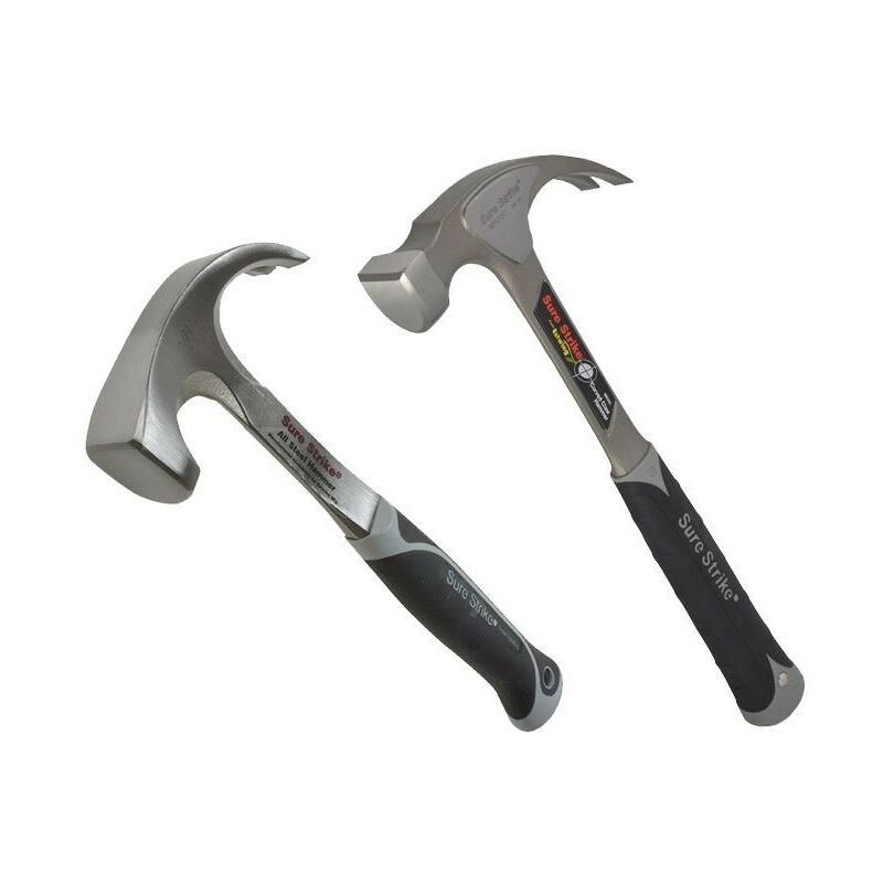 EMR16C Surestrike All Steel Curved Claw 450g + EMR20C 560g Hammers - Estwing